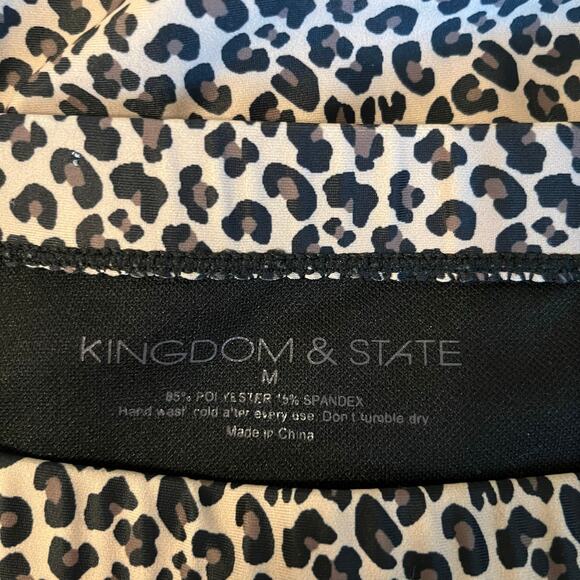 Bombshell Bikini Bottom in Tan and Black Leopard Print Size Medium - Picture 5 of 5